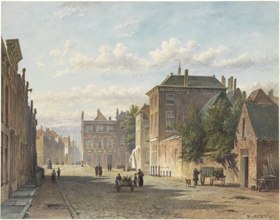 Gedempte Burgwal w Hadze autorstwa Marinus van Raden