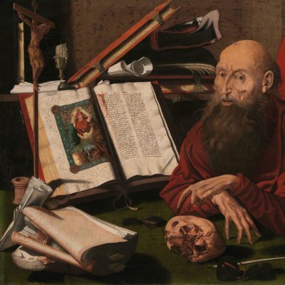 Św. Hieronim w swoim gabinecie autorstwa Marinus van Reymerswale (attributed to)