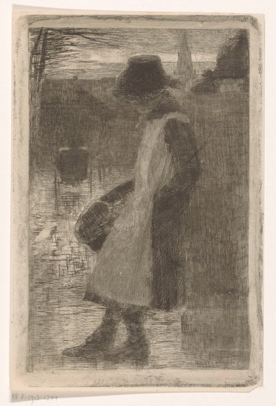 dziewczyna na ulicy autorstwa Marinus van der Maarel