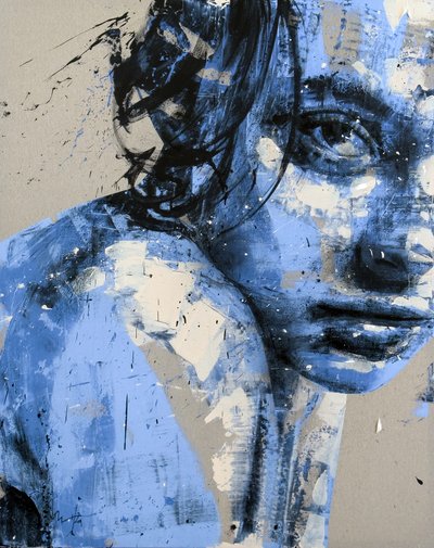 Somnium nr 12, seria XIII, 2024 (akryl i olej na odwróconym płótnie) autorstwa Mario Henrique