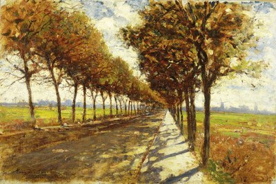 Wysadzana drzewami aleja w Bremie, 1912 autorstwa Mario de Maria