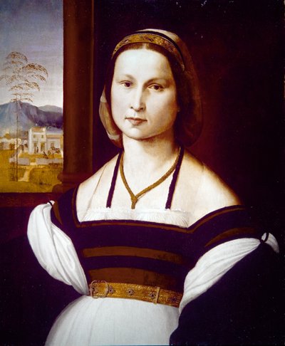 Portret młodej damy (na panelu) autorstwa Mariotto Albertinelli