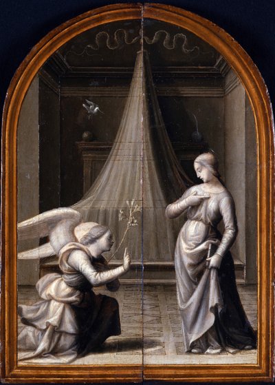 Zwiastowanie. (Tryptyk, rewers) par Albertinelli, Mariotto (1474-1515) autorstwa Mariotto Albertinelli