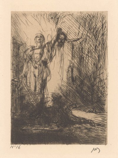 Kat z odciętą głową autorstwa Marius Bauer (signed by artist)