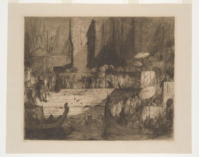 Pogrzeb nad Gangesem autorstwa Marius Bauer (signed by artist)