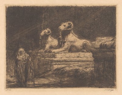 Egipscy Strażnicy Świątyni autorstwa Marius Bauer (signed by artist)