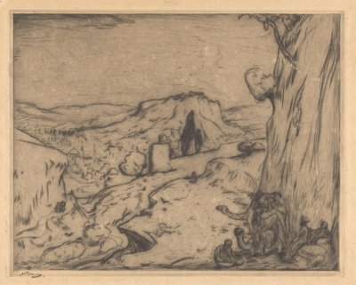 Widok na orientalne miasto w dolinie autorstwa Marius Bauer (signed by artist)
