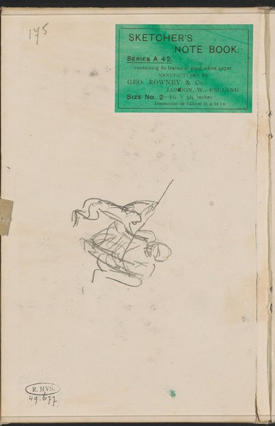 Gehockter Mann mit einem Affen autorstwa Marius Bauer