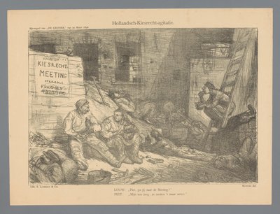 Agitacja Hollandsch-Kiesrecht (tytuł na obiekcie) autorstwa Marius Bauer