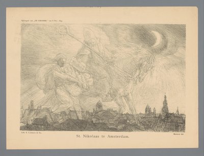 St. Nikolaas te Amsterdam (tytuł na obiekcie) autorstwa Marius Bauer