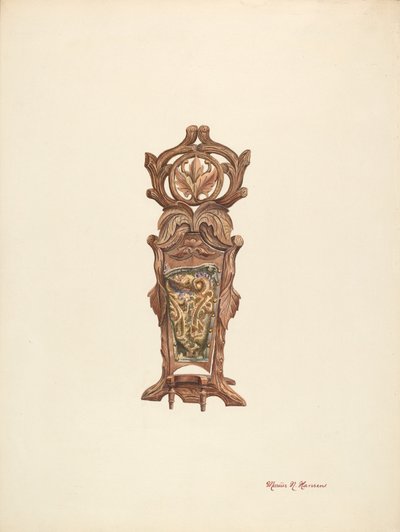 Bootjack i uchwyt na pantofelki, c. 1940. autorstwa Marius Hansen