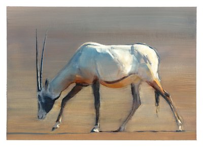 Arabian Oryx, 2010 (olej na papierze) autorstwa Mark Adlington