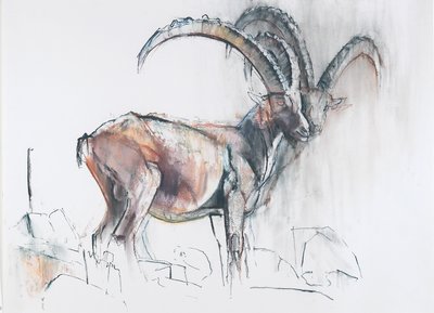 Col di Vermianaz (węgiel i conte na papierze) autorstwa Mark Adlington