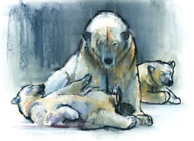 Guardian, 2016, (zawiera i pastel na papierze) autorstwa Mark Adlington