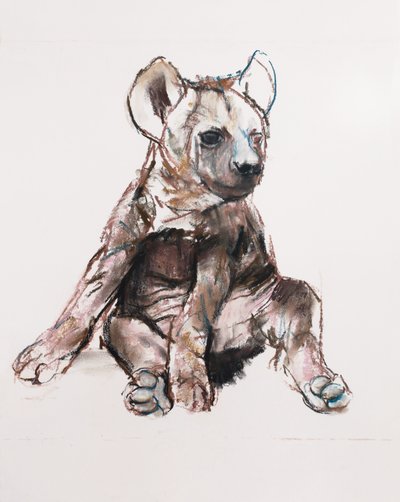 Hyaena Pup (siedząc), 2019 autorstwa Mark Adlington