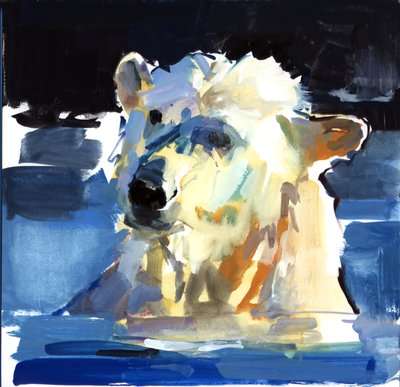 Lód to życie, 2016, (akwarela na papierze) autorstwa Mark Adlington