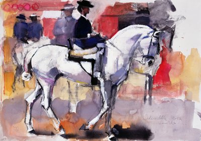 Siodło boczne na Feria de Sevilla, 1998 (media mieszane na papierze) autorstwa Mark Adlington