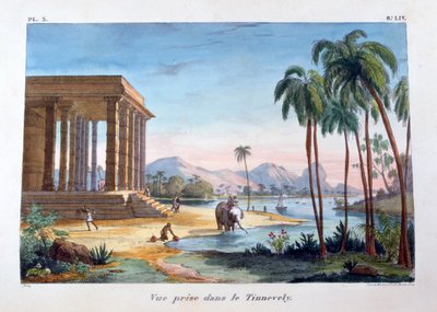 Widok na Tinnevelly, Indie, 1828 autorstwa Marlet et Cie