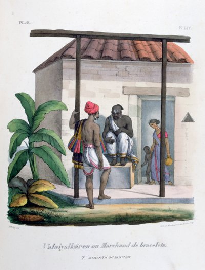 Sprzedawca bransoletek, 1828 autorstwa Marlet et Cie
