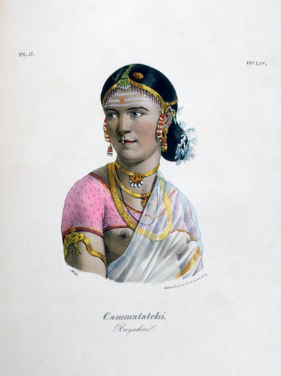 Bajadera tancerka, 1828 autorstwa Marlet et Cie