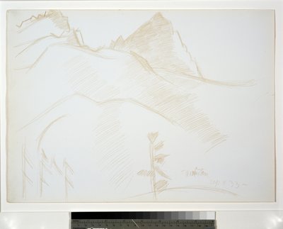 Górski krajobraz z sosnami autorstwa Marsden Hartley