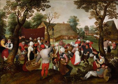 Wesele chłopskie, ok. 1559-1575. autorstwa Marten van Cleve the Elder