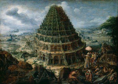 Wieża Babel, 1595 autorstwa Marten Valckenborch  the van Elder