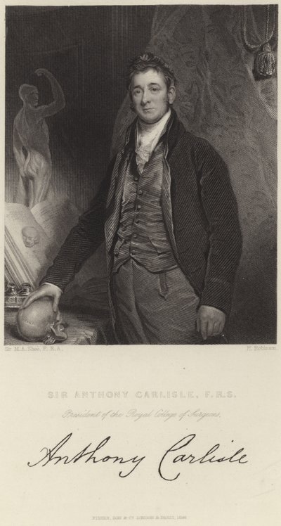 Anthony Carlisle autorstwa Martin Archer Shee