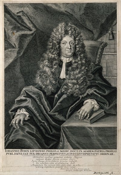 Johannes Bohn. Rycina liniowa autorstwa M. Bernigerotha. autorstwa Martin Bernigeroth