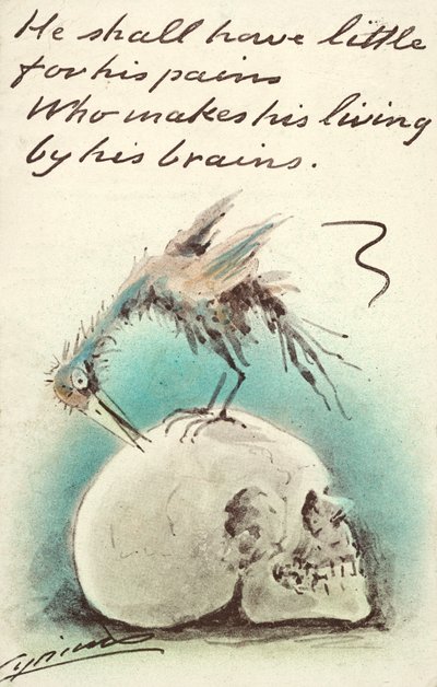 Będzie miał niewiele na swoje bóle / Kto zarabia na życie swoim mózgiem (kolor lito) autorstwa Martin  Anderson