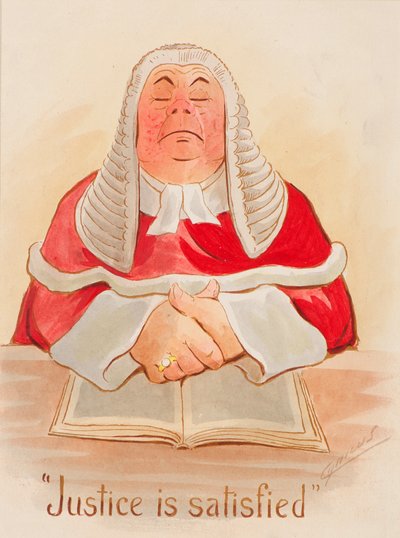 Sprawiedliwość jest zadowolona (akwarela) autorstwa Martin  Anderson
