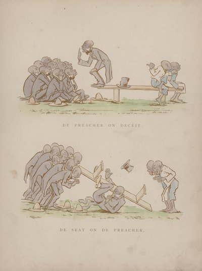 Strona z Humorów Cynikusa (kolorowa grawerunek) autorstwa Martin  Anderson