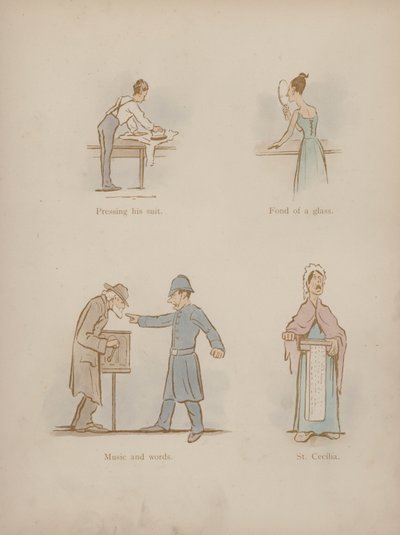 Strona z Humorów Cynikusa (kolorowa grawerunek) autorstwa Martin  Anderson