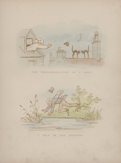 Strona z Humorów Cynikusa (kolorowa grawerunek) autorstwa Martin  Anderson