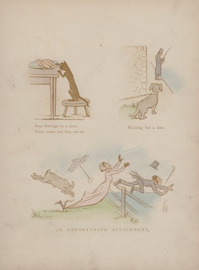 Strona z Humorów Cynikusa (kolorowa grawerunek) autorstwa Martin  Anderson