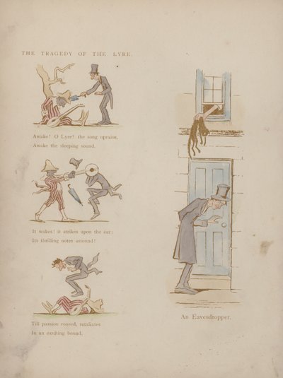 Strona z Humorów Cynikusa (kolorowa grawerunek) autorstwa Martin  Anderson