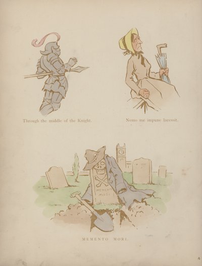 Strona z Humorów Cynikusa (kolorowa grawerunek) autorstwa Martin  Anderson