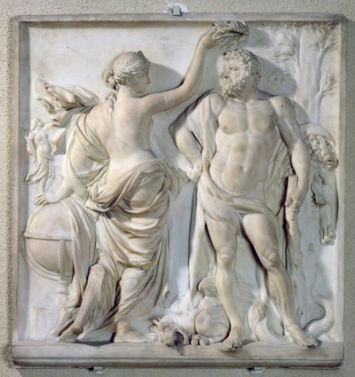 Herkules ukoronowany chwałą, 1671 (marmur) autorstwa Martin Desjardins