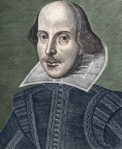 Portret Williama Szekspira (1564 - 1616). autorstwa Martin Droeshout