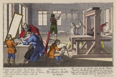 Wykonywanie miedziorytów (grawerowanie kolorowe) autorstwa Martin Engelbrecht
