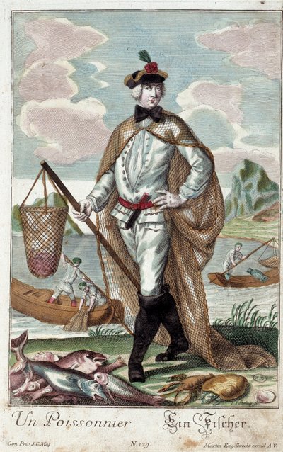 Metier: Drzewo ryb. Grawer autorstwa Martina Engelbrechta (1684-1756), w „Nowym zespole habilles manewrów” XVIII w., Niemcy. Paryż, Sztuka Dekoracyjna autorstwa Martin Engelbrecht