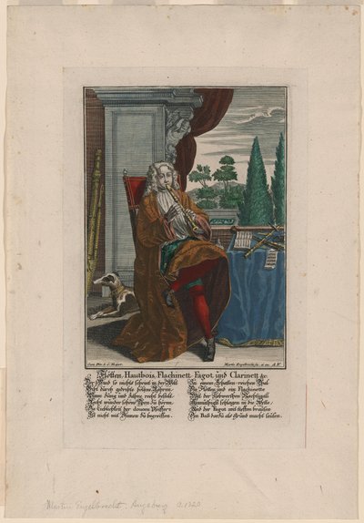 Instrumenty dęte drewniane, ok. 1720-1730 autorstwa Martin Engelbrecht