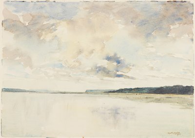 Ujście Sekwany (ołówek i akwarela na papierze) autorstwa Martin Hardie