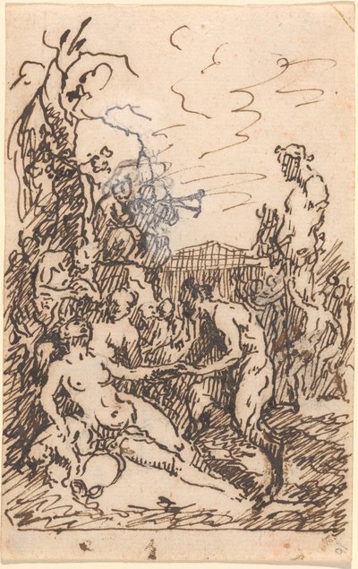 Satyry i nimfy autorstwa Martin Johann Schmidt