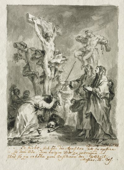 Ukrzyżowanie, 1788. autorstwa Martin Johann Schmidt
