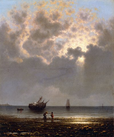 Słońce przedzierające się przez chmury autorstwa Martin Johnson Heade