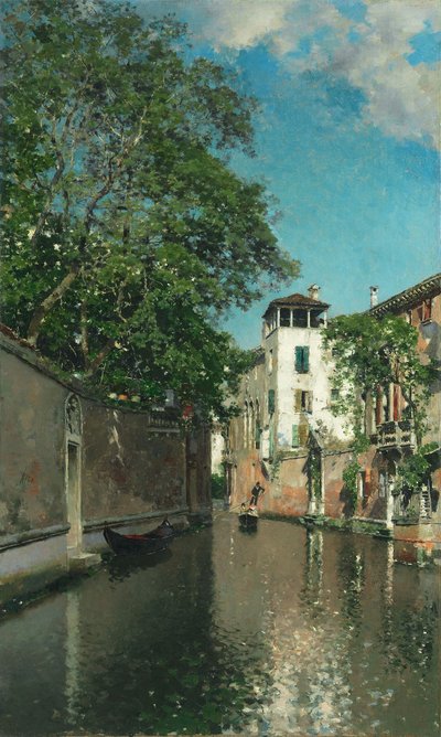 Kanał w Wenecji, ok.1880 (olej na płótnie) autorstwa Martín Rico y Ortega