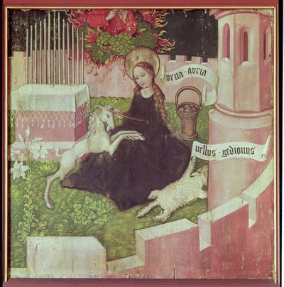 Ołtarz Dominikanów: Mistyczne polowanie, ok. 1470-80 (zob. także 67722) autorstwa Martin Schongauer