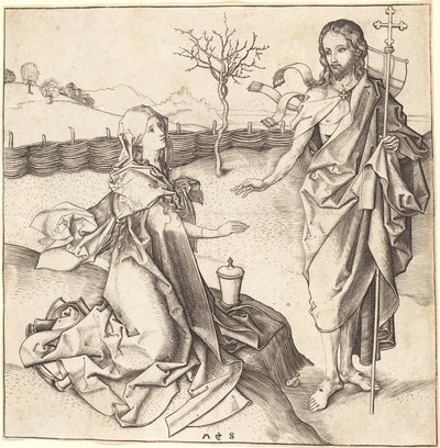 Chrystus ukazuje się Marii Magdalenie autorstwa Martin Schongauer