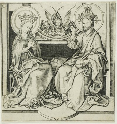 Chrystus błogosławi Dziewicy autorstwa Martin Schongauer